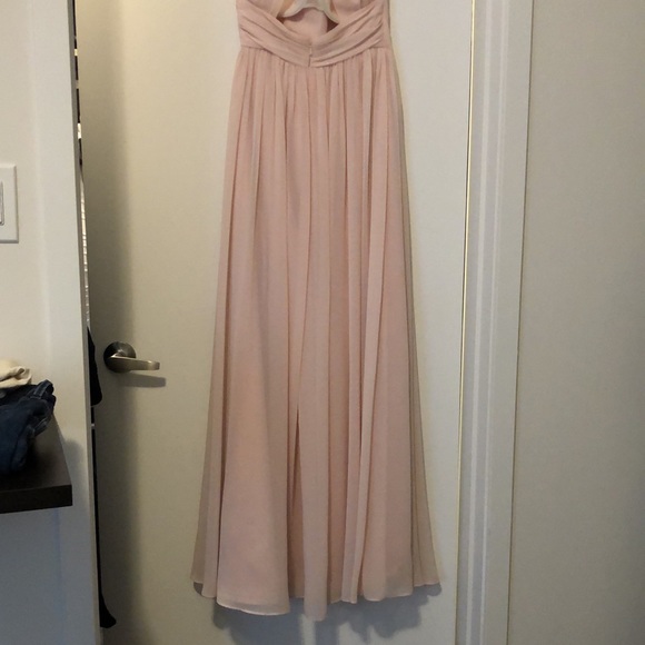 Pink dress. Size 2. Long dress. Worn 1 time. Built in bra - Picture 5 of 5